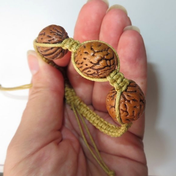 Boho Seed Bead Woven Raffia Bracelet - Picture 4 of 7